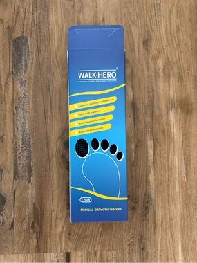 NWT Walk Hero Blue Orthotic Insoles - Support & Comfort